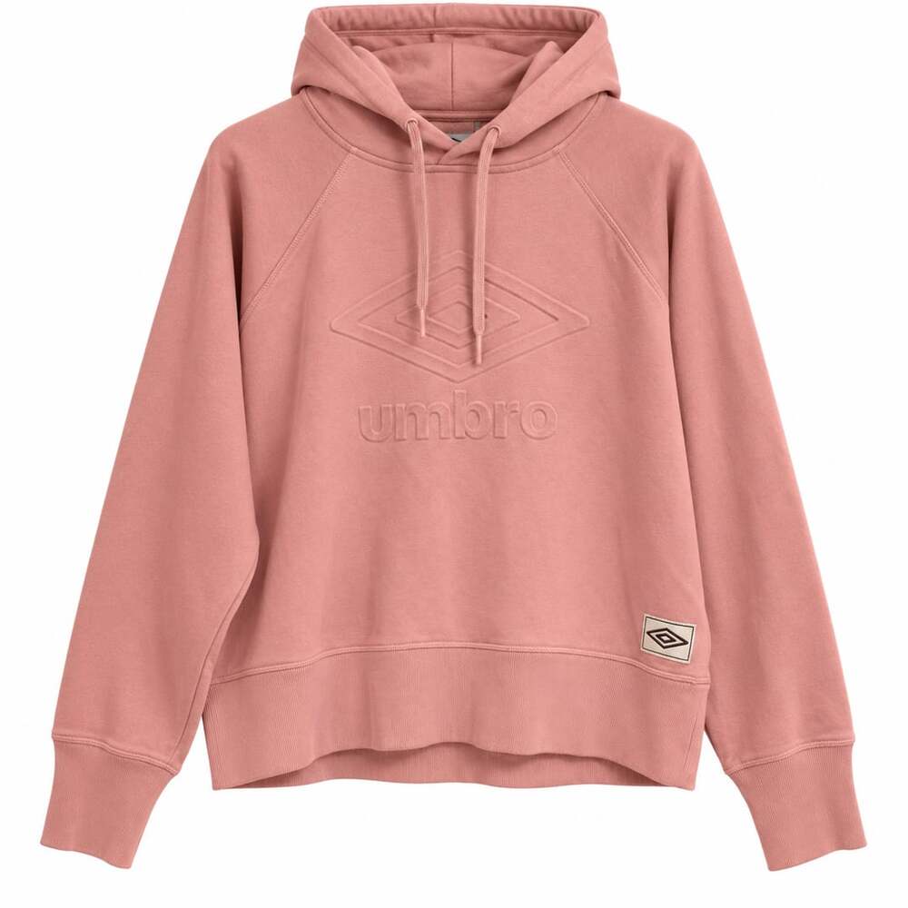 Umbro Pink Hoodie XL Tonal Embossed Logo Pullover Y2K Streetwear
